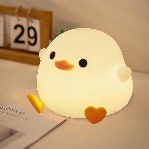 DREAMING MY DREAM Cute Duck Lamp,Duck Night Light,Silicone Squishy Nursery Bedside Lamp,USB Rechargeable Touch Table Lampfor Bedrooms, Living Room Decor Gift Toy