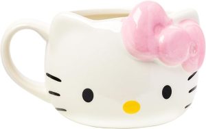 Silver Buffalo Sanrio  Pink Bow Ceramic 3D Sculpted Mug, 20 Ounces