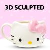 Silver Buffalo Sanrio  Pink Bow Ceramic 3D Sculpted Mug, 20 Ounces - Image 2