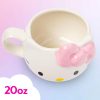 Silver Buffalo Sanrio  Pink Bow Ceramic 3D Sculpted Mug, 20 Ounces - Image 3