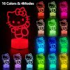 Cat Night Light Cute Night Light - Anime Charater 16 Color Change Decor Kitty Lamp with Remote, Dim, Timer,Kids Gifts for Christmas Birthday - Image 2